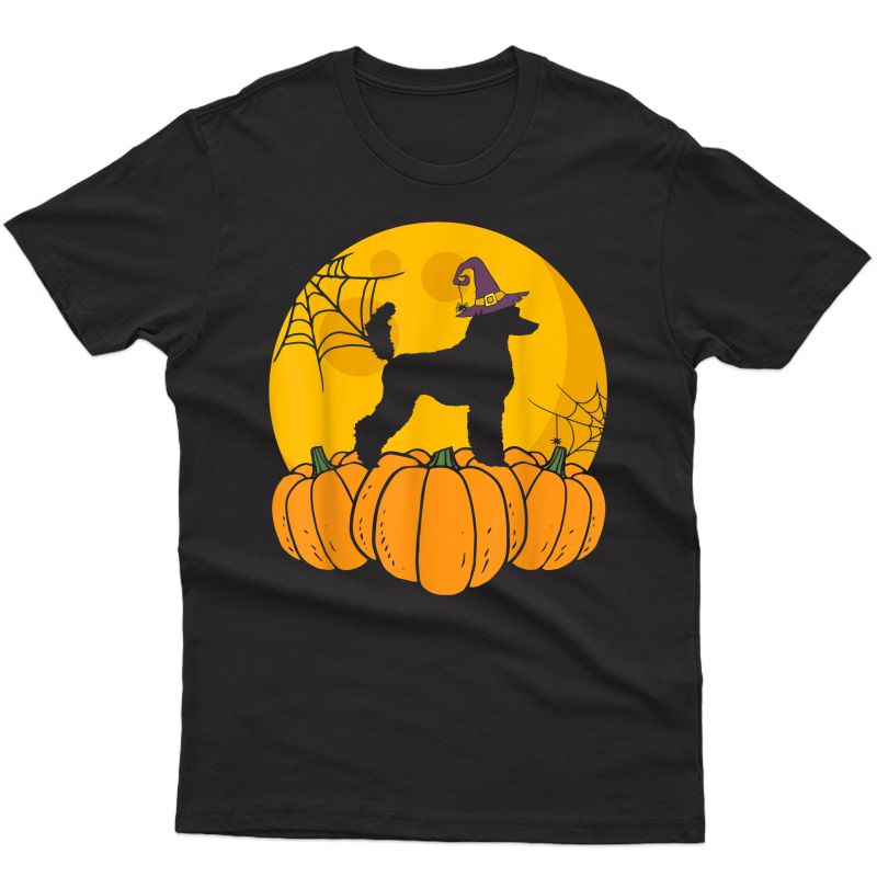Poodle Halloween Shirt Pumpkin Costume Dog Witch Funny