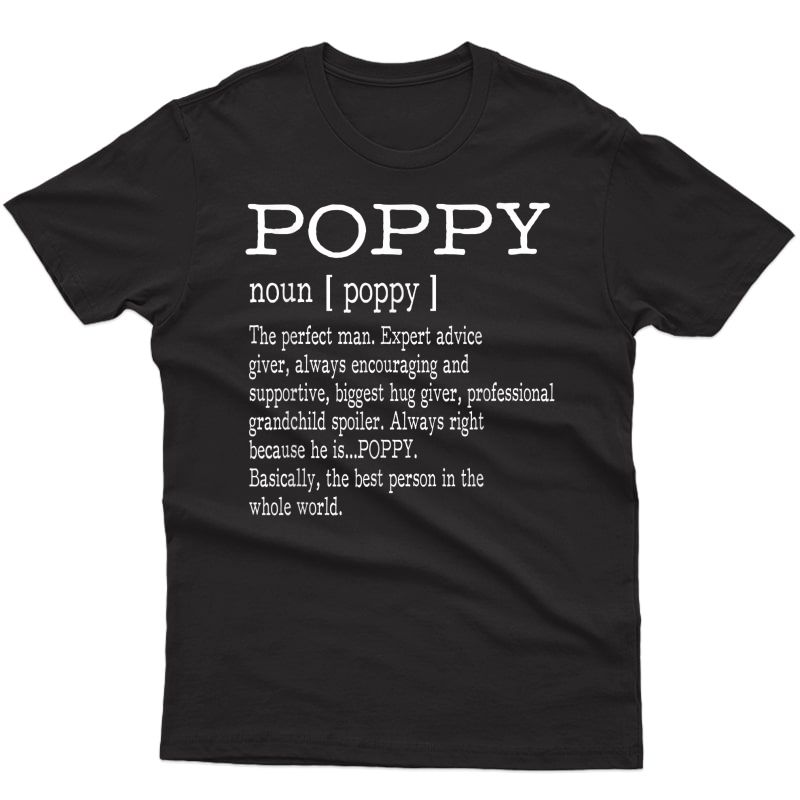 Poppy Definition Grandpa Father's Day Gifts - T-shirt