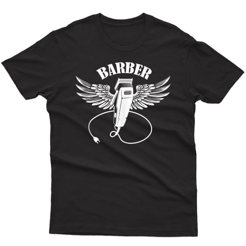 Proud Barber Hair Clippers With Eagle Wings Birthday Gift Tank Top Shirts