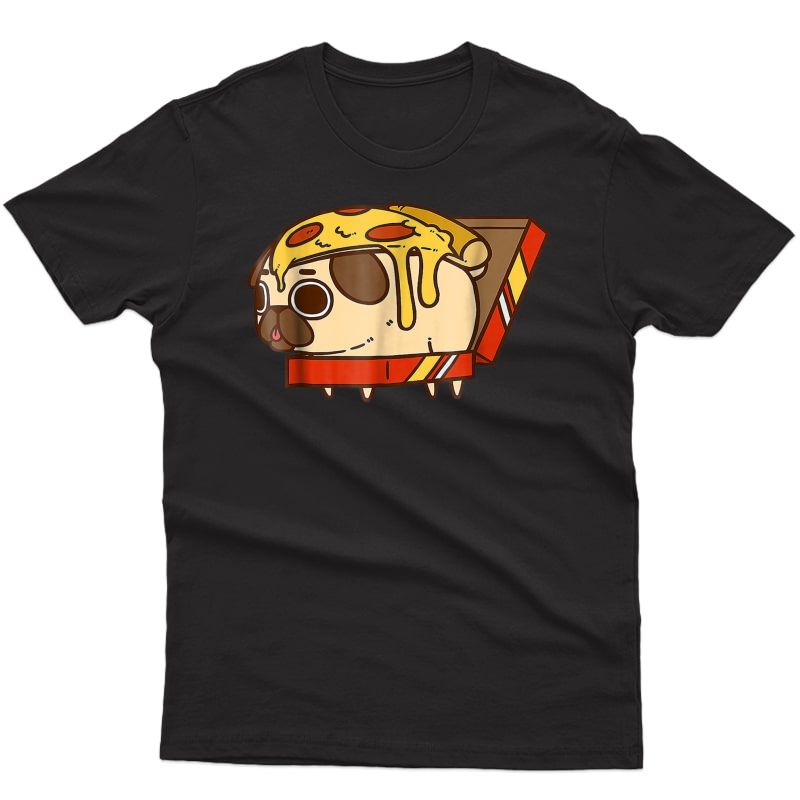 Pug Dog Pizza Funny Tshirt For Boy Girl On Birthday