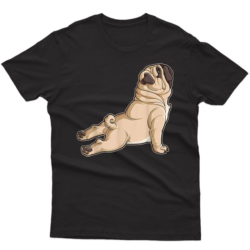 Pug Yoga T Shirt Dog Lovers Puppy Funny Pose Gift T-shirt