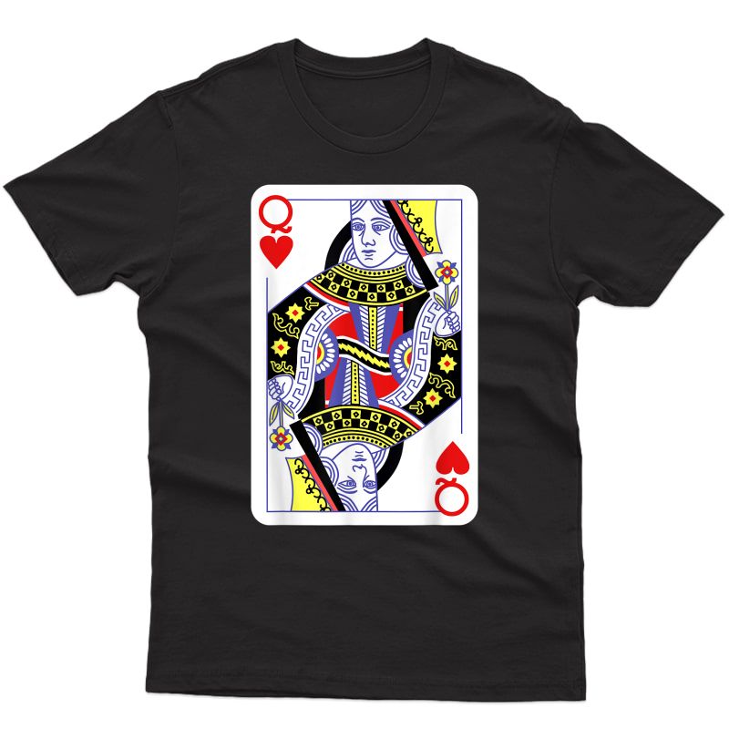 Queen Of Hearts Playing Cards Halloween Costume Casino Easy T-shirt