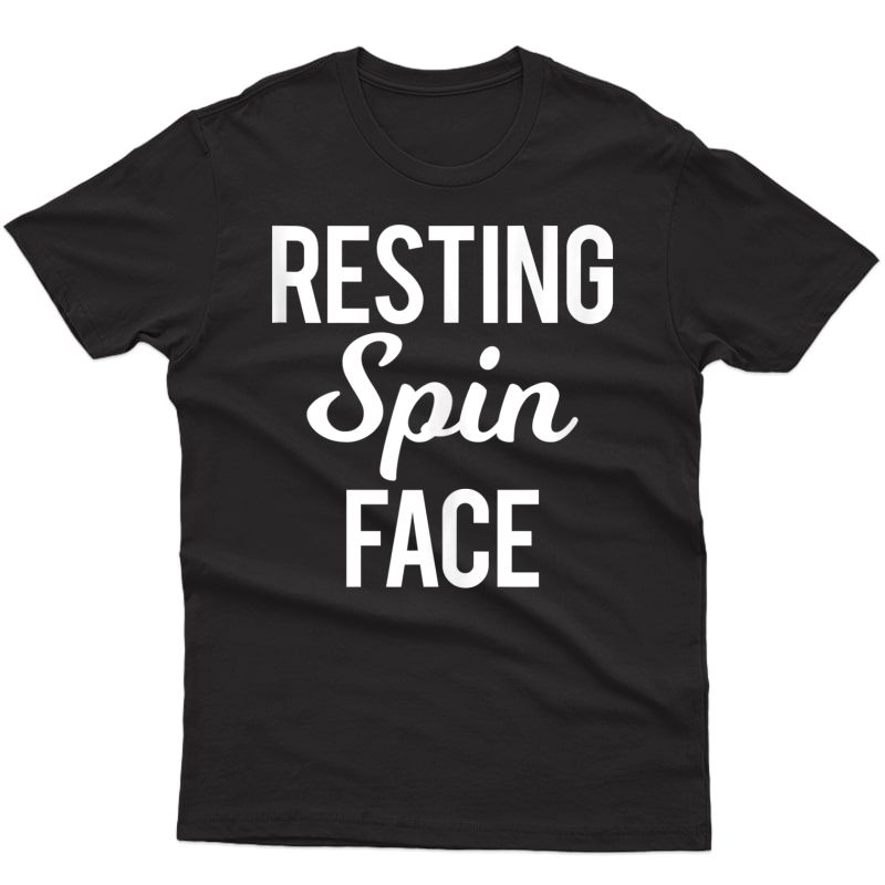 Resting Spin Face Funny Gym Saying Ness Spinning Class Tank Top Shirts