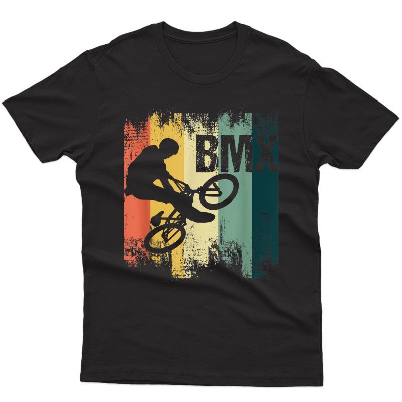 Retro Bmx Bicycle Stunt Cycling Bmx Cyclist Bicyclist Biker T-shirt