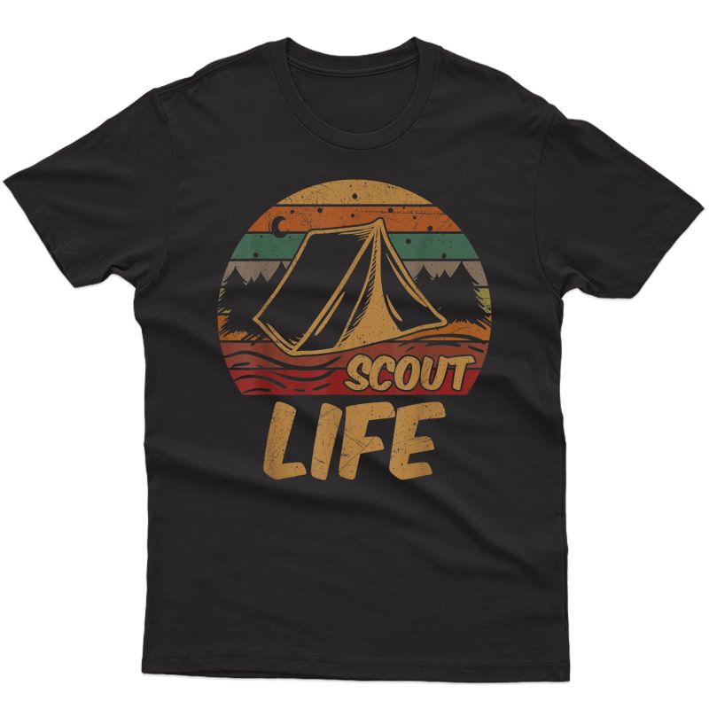 Scout Life Scouting Lovers Gifts Hiking Happy Camper T-shirt