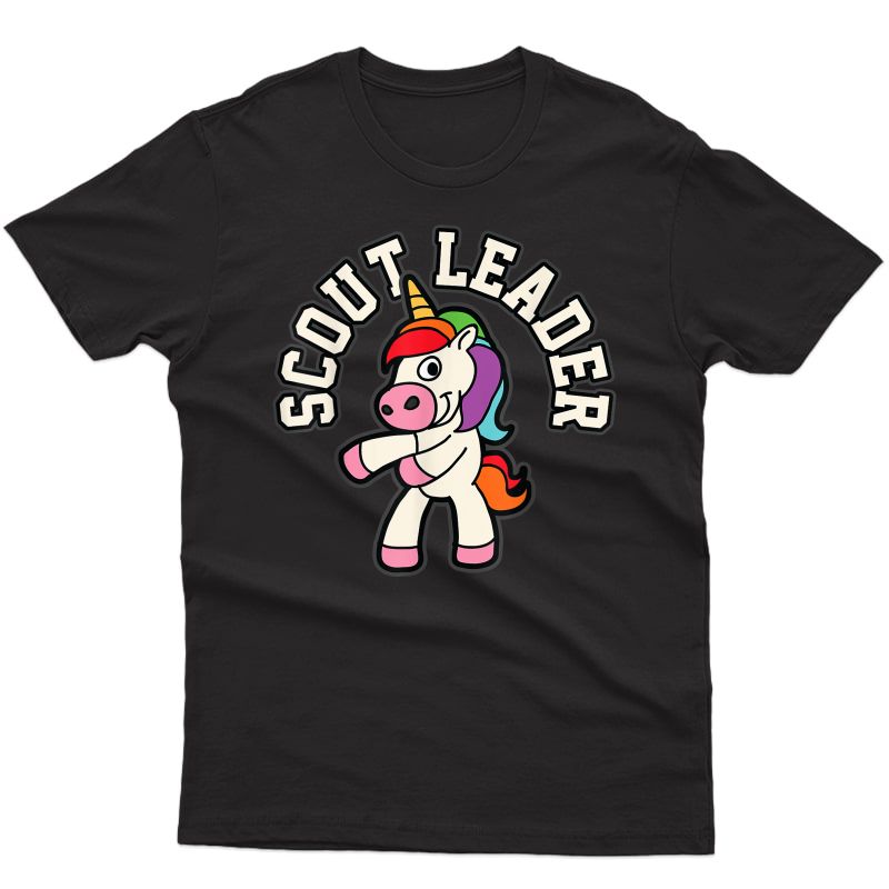 Scout T-shirt Scouting Leader Gift Unicorn Floss Dance Tee