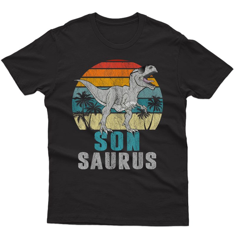 Sonsaurus T Rex Dinosaur Son Saurus Father's Day T-shirt