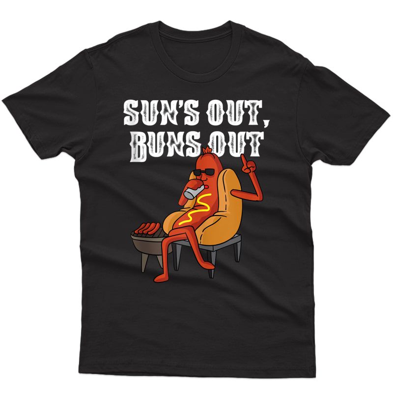 Suns Out Buns Out Funny Hot Dog Food Lover Sausage Bbq Gift Tank Top Shirts