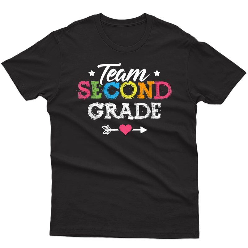 Team Second Grade Shirt Tea Student Back To School 