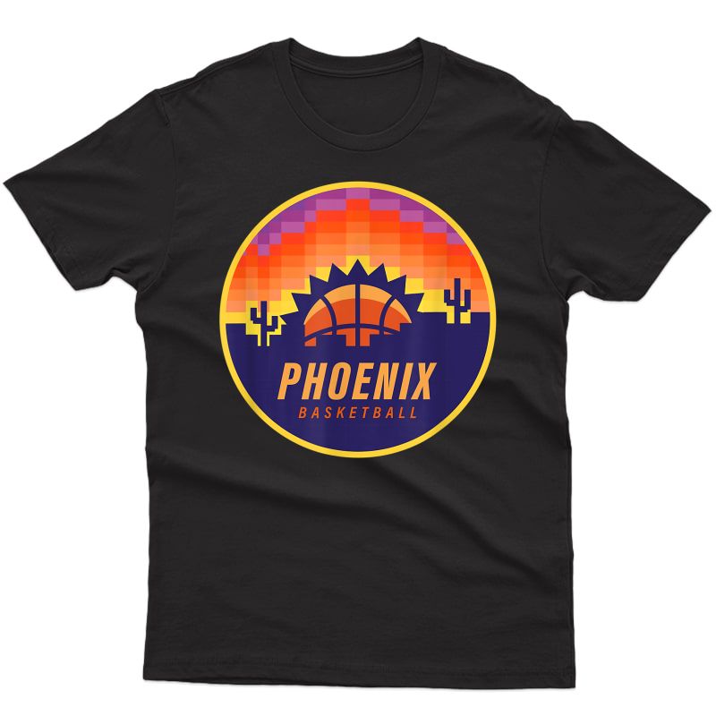 The Valley Pixel Sun Rise, Phoenix Arizona Basketball Fan T-shirt