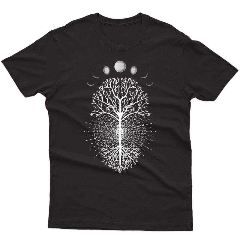 Tree Of Life Moons Phases Cool Meditation Yoga Lover Gift T-shirt