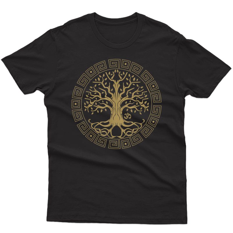 Tree Of Life Spiritual Yoga Ying Yang Calligraphy Zen Shirt