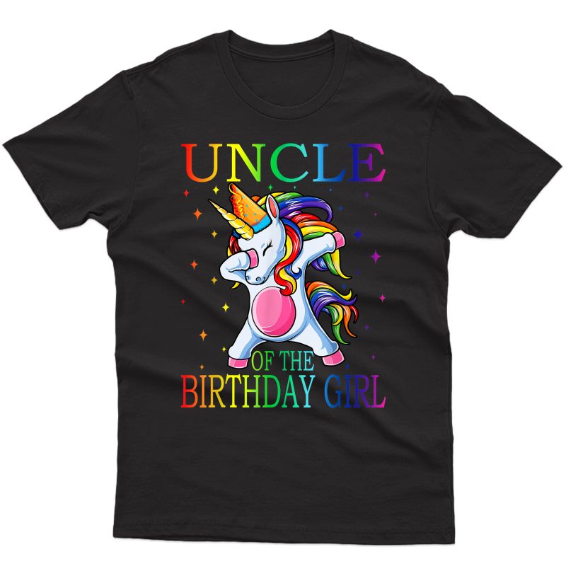 Uncle Of The Birthday Girl Unicorn T-shirt