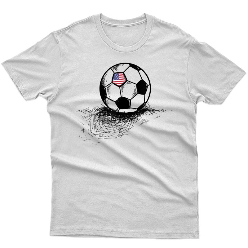 United States Soccer Ball Flag Shirt - Usa Football