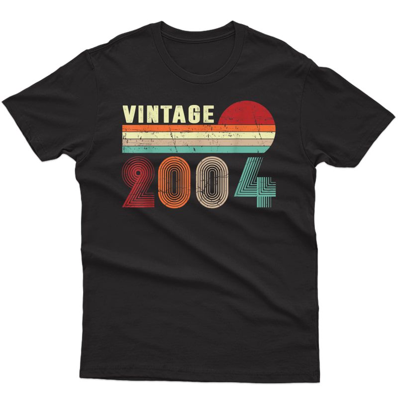 Vintage 2004 Funny 17 Years Old And Girls 17th Birthday T-shirt