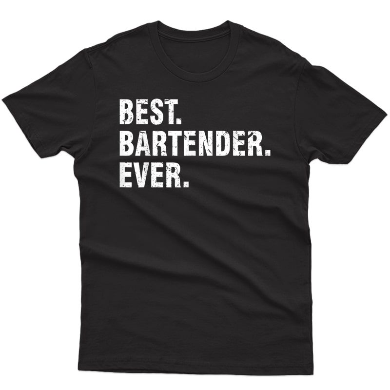 Vintage Best Bartender Ever Gift T-shirt Funny Cool Gift