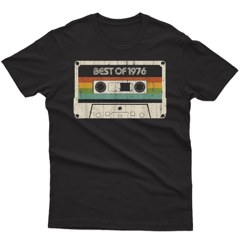 Vintage Best Of 1976 Birthday Cassette T-shirt