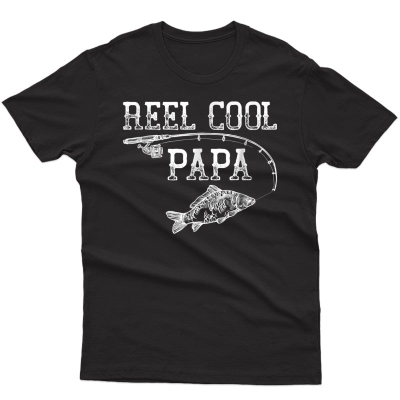 Vintage Reel Cool Papa Novelty T-shirt - Father Gift Shirt