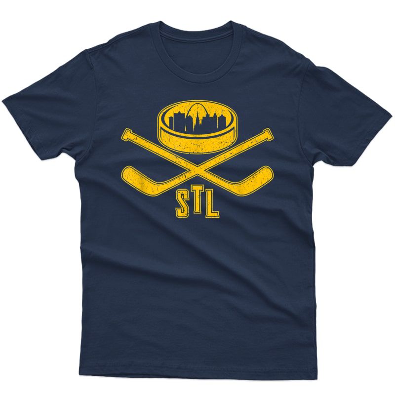 Vintage St. Louis Missouri Skyline Style Hockey Retro T-shirt