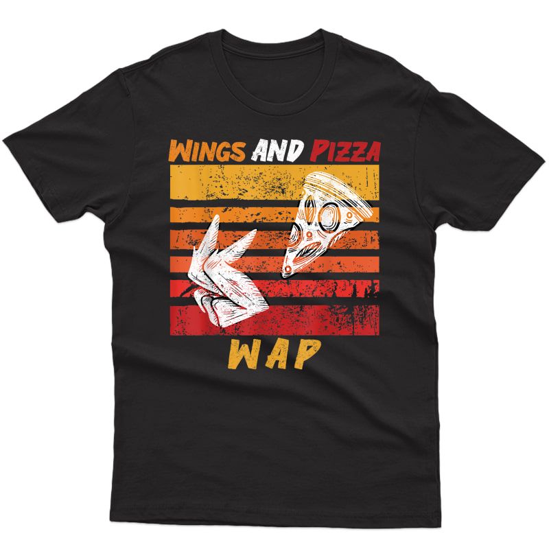 Wap Wings And Pizza Sunday Football Snack Vintage Team T-shirt