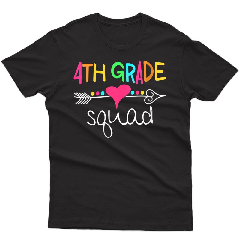  4th Grade Squad Fourth Tea Student Team Back To School T-shirt