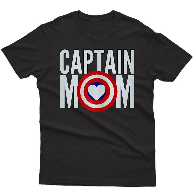  Christmas Gift Mom Birthday Shirt Gift Captain Mom Superhero T-shirt