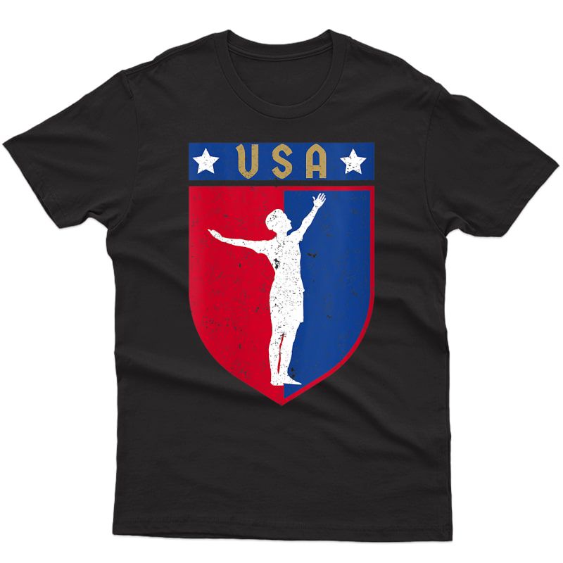  Distressed Usa Red, And Blue Soccer Flag Rapinoe T-shirt