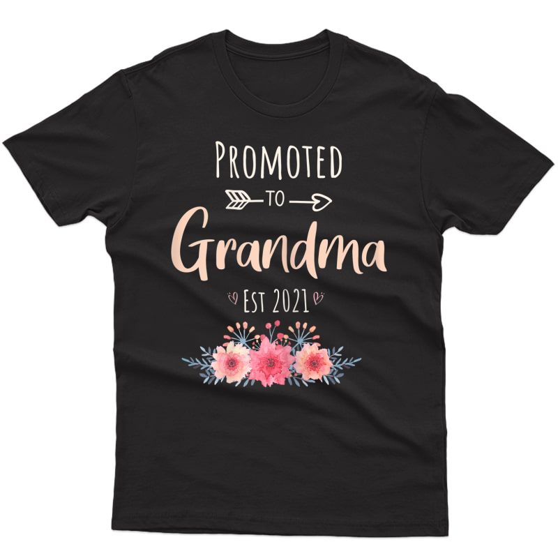  Promoted To Grandma Est 2021 T-shirt