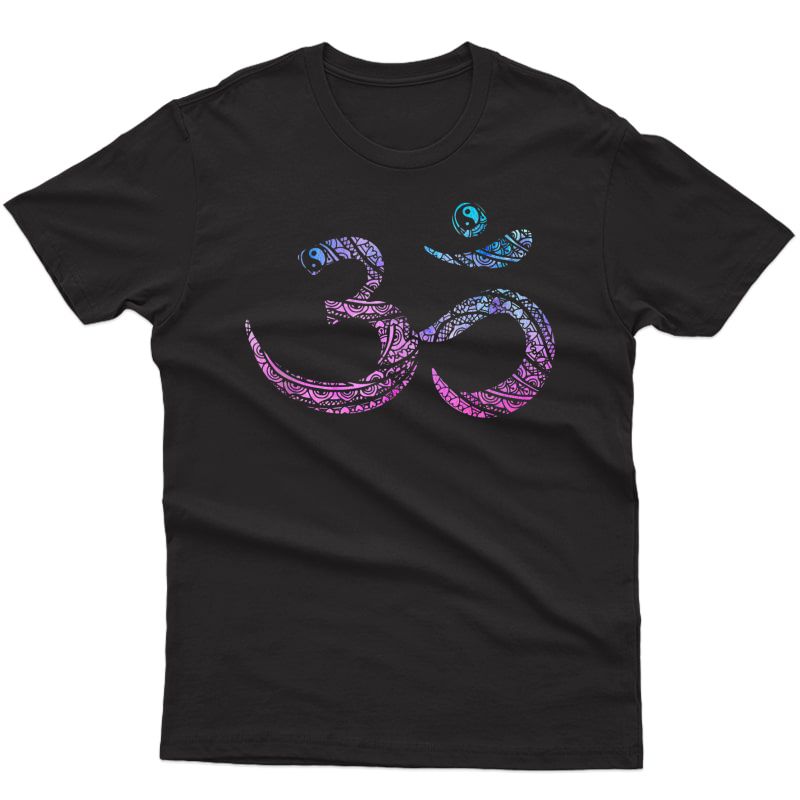 Yoga Tee Om Symbol With Mandala Pattern Tank Top Shirts